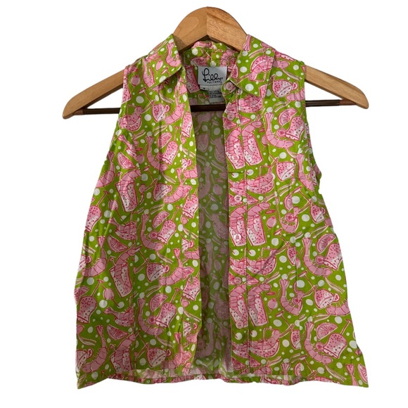 Lilly Pulitzer Other - Girls White label Shrimp Cocktail shirt